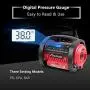 Avid Power Tire Inflator Air Compressor, 12V DC / 110V AC Dual Power Tire Pump with Inflation and Deflation Modes, Dual Powerful Motors, Digital Pressure Gauge
