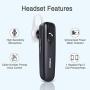 Bluetooth Headset for Cell Phones,Voice Command Wireless Headset with Noise Cancelling,Hands Free Bluetooth Headphone Earbuds for iPhone Android Samsung Laptop Truck Driver