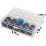 Simthread Embroidery Thread Essential Pack Add-ons Bundle | 15White + 10Black Prewound Bobbins & Brother 63 Colors 1000M Kit