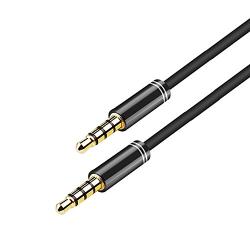 ARCHEER 3.5mm Male to Male Audio Cable 4 Pole Stereo Aux Cable/Auxiliary Cable/Aux Cord for Headphones, PS4, Smartphone, Tablets, Headset, PC, Laptop (5ft/1.5m)