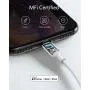 iPhone Charger, Anker Powerline III Lightning Cable 6 Foot iPhone Charger Cord MFi Certified for iPhone 11 Pro Max, 11 Pro, X, Xs, Xr, Xs Max, 8, 7, 6 and More, Ultra Durable (White, Upgraded)