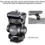 Mini Hot Shoe Stand Monitor Mount, Camera Monitor Holder Adapter 180° Upper Rotation 360° for DSLR, Microphone, DSLR Field Monitor Video Light Flash Light Atomos