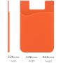 Sticky Card Holder Wallet, Pofesun Ultra-Slim Adhesive Silicone Credit Card Holder Wallet Case,Stick-on Sleeve Pocket Compatible for Smartphones/iPhone/Samsung Galaxy(Pink, Purple, Red, Rose, Orange) 