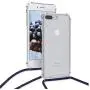 kwmobile Crossbody Case Compatible with Apple iPhone 7 Plus / 8 Plus - Clear Transparent TPU Cell Phone Cover with Neck Cord Lanyard Strap - Transparent/Blue kwmobile Crossbody Case Compatible with Apple iPhone 7 Plus / 8 Plus - Clear Transparent TPU Cell Phone Cover with Neck Cord Lanyard Strap - Transparent/Blue