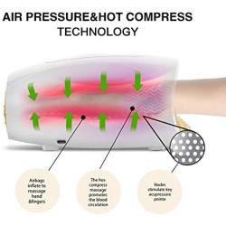 PGG Cordless Electric Hand Massager Machine with Compression - Point Therapy Massager for Arthritis, Pain Relief, Carpal Tunnel and Finger Numbness