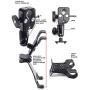 Clamptastick Universal Cell Phone Holder for Mounting On Rearview Mirror Compatible with Mobile iOS Devices, Android Smartphone GPS and More. Black Version 3