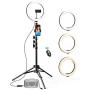 10.2 inch Selfie Ring Light with Tripod Stand & 2 Phone Holders, Anbes Dimmable Led Camera Ringlight for Photography/Makeup/Live Stream Video/YouTube, Compatible with iPhone/Android