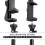Universal Phone Tripod Mount (2 Pack) 1/4" Screw Adapter Cell Phone Holder with Adjustable Clamp Compatible with iPhone, Samsung, and All Phones, Camcorder,Selfie Monopod and More.