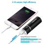Poweradd Slim 2 5000mAh Ultra-compact Portable Power Bank External Battery Pack with ID Identify Tech for iPhone, iPad, Samsung Galaxy and More - Black