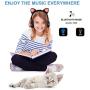 Luckyu Wireless Bluetooth Cat Ear Headphones with Mic 7 Colors LED Light Flashing Glowing On-Ear Stereo Headset Compatible with Smartphones PC Tablet