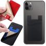 BIAJIYA Card Holder for Back of Phone Silicone Wallet Stick-on ID Credit Card Pocket for Smartphones(6PC)