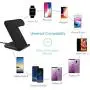 FACEVER Qi Wireless Charger, 2 in 1 Fast Charging Station Compatible for Apple Watch Series 1 2 3 4 5, iPhone 11 Pro Max X XS XR 8 8 Plus, Phone and Watch Stand Dock, Black