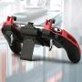 Mobile Game Controller, Mobile Gaming Trigger(4-in-1) for PUBG/Fortnite/Rules of Survival Gaming Grip and Gaming Joysticks for 4.5-6.5inch Android iOS Phone-red