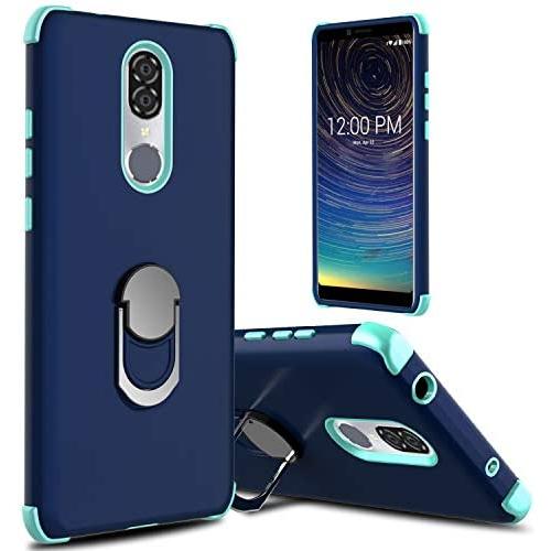 Coolpad Legacy Case, lovpec Ring Magnetic Holder Kickstand Phone Cover Case for Coolpad Legacy 2019 (Navy)