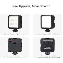 ULANZI VL49 2000mAh LED Video Light w 3 Cold Shoe, Rechargeable Soft Light Panel for DJI OSMO Mobile 3 Pocket Zhiyun Smooth 4 Sony RX100 VII Canon G7X Mark III A6400 6600 Camera GoPro 8 7 6 5 Vlogging