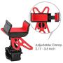 Universal Full 360 Rotation Bike Mount Anti-Slip Easy Strong Solid Grip Bike Mobile Phone Holder for Bike/Bicycle/Motorcycle (RED)