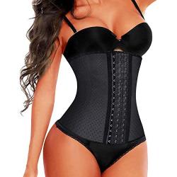 SHAPERX Womens Long Torso Waist Trainer Corsets Latex Waist Cincher Body Shaper Sports Girdle