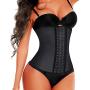 SHAPERX Womens Long Torso Waist Trainer Corsets Latex Waist Cincher Body Shaper Sports Girdle