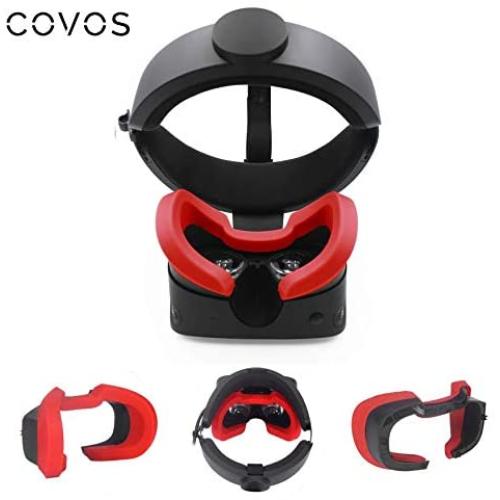 Covos VR Face Pad for Oculus Rift S Silicone Eye Cover, Rift S VR Cover Sweatproof Waterproof Lightproof Anti-Dirty Oculus Rift S Accessory