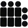 Universal Metal Plate 12 Pack for Magnetic Phone Car Mount Holder Cradle with 3M Adhesive (Compatible with Magnetic Mounts) - 6 Rectangle and 6 Round, Black Universal Metal Plate 12 Pack for Magnetic Phone Car Mount Holder Cradle with 3M Adhesive (Compatible with Magnetic Mounts) - 6 Rectangle and 6 Round, Black