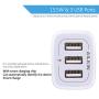 Wall Charger, USB Charger Adapter, Ailkin 3.1A/3Pack Muti Port Fast Charging Station Power Charge Base Block Plug Replacement for Phone 11Pro Max/X/8/7 Plus, Samsung S9/S8/S7, Kindle Fire USB Plug