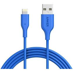 Anker iPhone Charger, Anker Powerline 6ft Lightning Cable, MFi Certified USB Charge/Sync Cord for iPhone Xs/XS Max/XR/X / 8/8 Plus / 7/7 Plus / 6/6 Plus / 5s / iPad, and More (Blue)