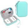 Canboc Hard Carrying Case for Canon Ivy Mobile Mini CLIQ CLIQ+ Instant Camera Printer Wireless Bluetooth Portable Smartphone Photo Printer, Mesh Pocket fit Zink Photo Paper and USB Cable, Mint Green
