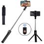 HEHUI Selfie Stick Tripod Stand Holder Extendable with Bluetooth Remote Compatible with Samsung Galaxy S7/7 Plus /S8/8 plus/S9/9 Plus iOS and Android Cellphone/Phone X/Phone 8/8 Plus