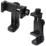 iPhone Tripod Mount Adapter Universal Cell Phone Tripod Mount, Vertical Horizontal Adjustable Clamp 2.3~4.0" Wide