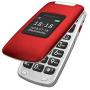 Easyfone Prime A1 3G Unlocked Senior Flip Cell Phone, Big Button Hearing Aids Compatible Easy-to-Use Basic Cell Phone with Charging Dock(Red)