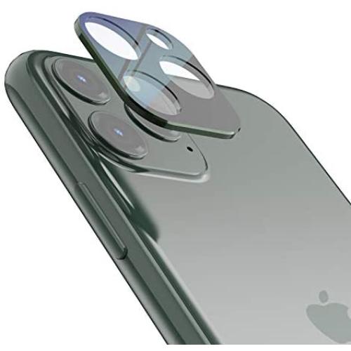 LOZA for iPhone 11 Pro 5.8"/11 Pro Max 6.5&quotCamera Lens Screen Protector, Metal Frame Bubble Free High Definition Anti-Scratch Screen Protector Camera Lens for iPhone 11 Pro/11 Pro Max (Midnight Green)