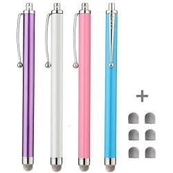 CCIVV Stylus, 4 Pcs Hybrid Mesh Fiber Tip Stylus Pens for Touch Screen Devices (5.3 inches-4pcs)