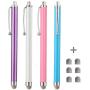 CCIVV Stylus, 4 Pcs Hybrid Mesh Fiber Tip Stylus Pens for Touch Screen Devices (5.3 inches-4pcs)