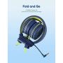 iClever Kids Headphones - Wired Headphones Kids, Adjustable Headband, Stereo Sound, Foldable, Untangled Wires, 3.5mm Aux Jack, 94dB Volume Limited - Childrens Headphones on Ear, Blue (Blue)