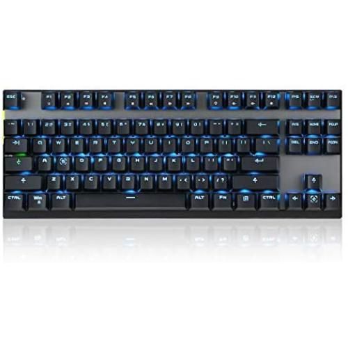 MOTOSPEED 2.4GHz Wireless/Wired Mechanical Keyboard 87Keys Led Backlit Blue Switches Type-C Gaming Keyboard for Gaming and Typing,Compatible for Mac/PC/Laptop