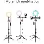 10" Selfie Ring Light with Stand and Phone Holder, Adjustable RGB Rainbow Ring Light, for Live/Makeup/Self-Timer Photo/Video/Product Photography Compatible with iPhone Android 10" Selfie Ring Light with Stand and Phone Holder, Adjustable RGB Rainbow Ring Light, for Live/Makeup/Self-Timer Photo/Video/Product Photography Compatible with iPhone Android