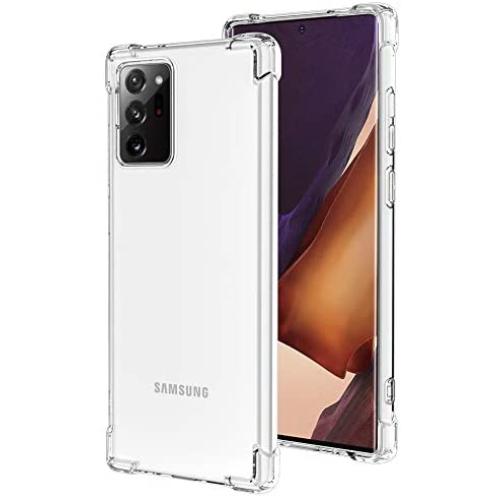 ROSAUI for Galaxy Note 20 Ultra Case Soft TPU Bumper Slim Shock Absorption Protective Case Clear Transparent Phone Cover Anti-Scratch Case for Samsung Galaxy Note20 Ultra 6.9 inches (Transparent)