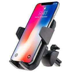 Fugetek Car Vent Phone Mount Holder, Universal Adjustable Cradle, One Touch Close & Release, Durable, Compatible with iPhone 11, XR/XS Max, XS/X, 8/8+, 7/7+, Galaxy S10,S9,S8, HTC, Google (Grey)