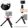 Mini Cell Phone Tripod Stand with Cold Shoe, Tabletop Tripod with 360 Degree Ball Head, Small Vlog Handheld Tripod for iPhone Android Phone Smartphone Sports Action Camera Recorder & Compact Camera