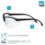SolidWork 3x professional shooting glasses - shooting eye protection fog-free, scratch-resistant and UV protective coated lenses - ballistic glasses with clear lenses