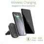 iOttie iTap 2 Wireless Magnetic Qi Wireless Charging Air Vent Mount || Compatible with IPhone XS XR X Max Samsung S10 S9  + Smartphones | + Dual Car Charger