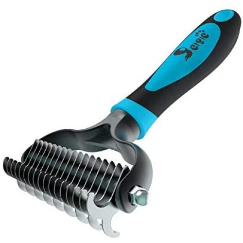 petgle Pet Grooming Tool-Dog and Cat Dematting Comb and Brush with 2 Sided Professional Grooming Rake for Cats & Dogs