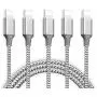 MFi Certified iPhone Charger Lightning Cable, WILLTOP 5Pack 6Feet Extra Long Nylon Braided USB Fast Charging&Syncing Cable Compatible iPhone 11/11Pro/11Pro Max Xs MAX XR 6/7/8, 6/7/8 Plus. MFi Certified iPhone Charger Lightning Cable, WILLTOP 5Pack 6Feet Extra Long Nylon Braided USB Fast Charging&Syncing Cable Compatible iPhone 11/11Pro/11Pro Max Xs MAX XR 6/7/8, 6/7/8 Plus.