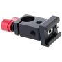 CAMVATE 15mm Single Rod Clamp Articulating Cold Shoe Adapter for DSLR Rig Monitor Video Light