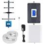 Verizon AT&T Cell Phone Signal Booster Dual 700MHz Band 13/12/ 17 4G LTE Cellular Signal Booster FDD High Gain 65dB Cell Phone Booster Amplifier Repeater for Remote Area Verizon ATT T-Mobile