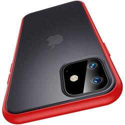 Meifigno Magic Series iPhone 11 Case [Military Grade Drop Tested], Translucent Matte PC with Soft Edges, Shockproof iPhone 11 Cover Case Compatible with Apple iPhone 11 6.1 Inch (2019), Red