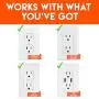 ECHOGEAR On-Wall Surge Protector with 6 Pivoting AC Outlets & 1080 Joules of Surge Protection - Low Profile Design Installs Over Existing Outlets to Protect Your Gear ECHOGEAR On-Wall Surge Protector with 6 Pivoting AC Outlets & 1080 Joules of Surge Protection - Low Profile Design Installs Over Existing Outlets to Protect Your Gear