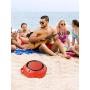 Outdoor Waterproof Bluetooth Speaker,Kunodi Wireless Portable Mini Shower Travel Speaker with Subwoofer, Enhanced Bass, Built in Mic for Sports, Pool, Beach, Hiking, Camping (Red)