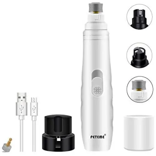 Peteme Dog Nail Grinder Pet Electric Paw Trimmer Clipper Small Medium Large Dogs Cats Portable & Rechargeable Gentle Painless Paws Grooming Trimming Shaping Smoothing Peteme Dog Nail Grinder Pet Electric Paw Trimmer Clipper Small Medium Large Dogs Cats Portable & Rechargeable Gentle Painless Paws Grooming Trimming Shaping Smoothing