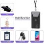 SS Phone Lanyard, Cell Phone Lanyard with Adjustable Detachable Neckstrap and Phone tether, Phone Strap Compatible with All Smartphones-Black
